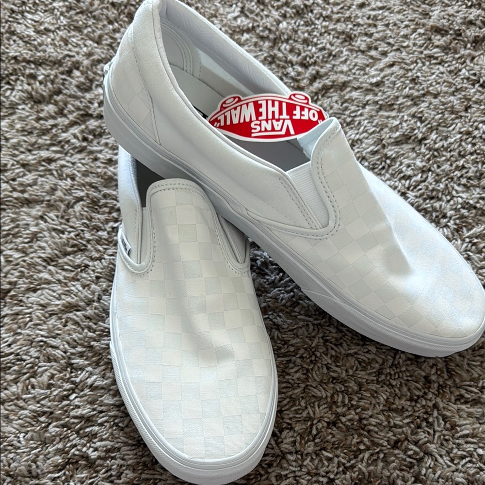 Men’s White Slip-On Sneakers